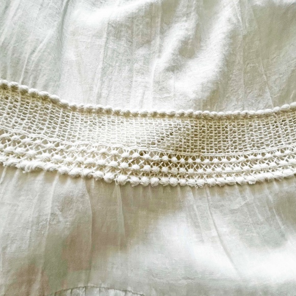 PEASANT SKIRT, LIGHT & AIRY, WINTER WHITE, SIZE 4X, CROCHET LACE DETAILS, LONG - Picture 10 of 12